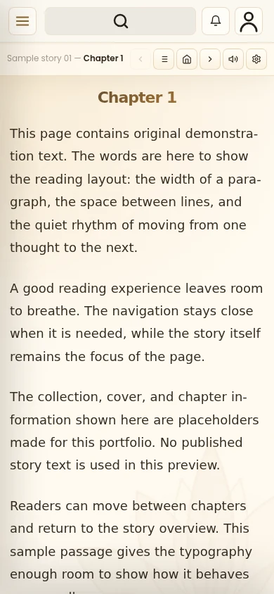 Rainy Lotus — Mobile chapter reader